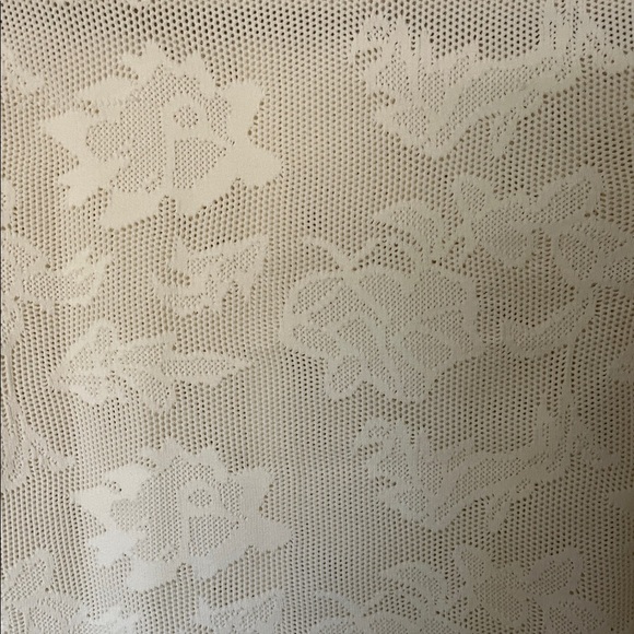 MILLY Ivory Color Knit Lace Textured Button-Up Cardigan Size Medium - Picture 4 of 5